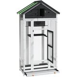  Kućica za ptice siva 91,5 x 53 x 170 cm od masivne borovine | shoptok.hr