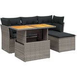 vidaXL 6-dijelni set vrtnih sofa od poliratana s jastucima sivi | shoptok.hr