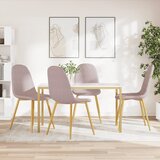 Maison Chic Jedilni stoli - Vzorci stoli 4 kosi roza žamet A862, (22032426) | Shoptok.si