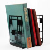INF Komplet 2 nedrsečih kovinskih knjižnih držal kvadrat, (21640313) | Shoptok.si