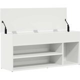  Klupa za cipele bijela 102x30 5x45 cm izrađeno drvo | shoptok.hr
