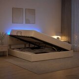  LED krevet za pohranu s madracem Krem 180 x 200 cm Tkanina | shoptok.hr