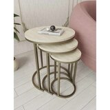 Hanah home set od 3 pomoćna stola Milas 3, antik / travertin Cene