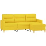  Trosjed s tabureom svjetložuti 180 cm od tkanine | shoptok.hr