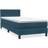 Box Spring krevet s madracem i LED tamnoplavi 80x220 cm baršunasti | Eponuda.ba