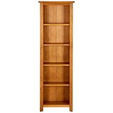 Furnova Knjižna omara 5-nadstropna 45x22x140 cm trdna hrastovina, (21932204) | Shoptok.si