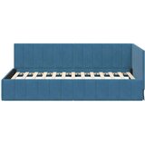  Kutni okvir kreveta s uzglavljem Plava 90 cm x 200 cm Baršun | shoptok.hr