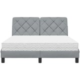 vidaXL Krevet s madracem svjetlosivi 140x200 cm od tkanine | shoptok.hr