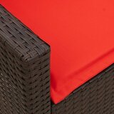  Vrtna sofa 5-sjed s jastucima smeđi poliratan | Eponuda.com