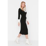 Trendyol Black Color Block Knitwear Dress Cijene