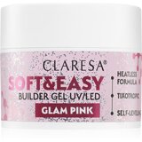 Claresa Soft&Easy Builder Gel osnovni gel za nohte odtenek Glam Pink 45 g | Shoptok.si