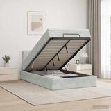  Podesivi krevet s madracem Svjetlosiva 120 x 190 cm Baršun - Svjetlosiva 120 x 190 cm Dizajn s rombovima | shoptok.hr