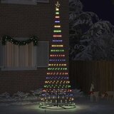 vidaXL LED božično drevesce večbarvno 138.5 x 138.5 x 399 cm Kovina | Shoptok.si