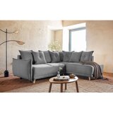 Miuform Siva sklopiva kutna garnitura od samta (s desnim kutom) Lazy Lukka – | shoptok.hr