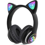 Venisymlis Otroške Bluetooth slušalke z mačjim ušesom, z LED osvetlitvijo, zložljive, z mikrofonom, (22102393) | Shoptok.si