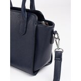 Shelvt Navy blue women's handbag with silver elements | Shoptok.si