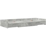  S uzglavljem s ladicama Betonska siva 80 x 200 cm Konstruirano drvo | shoptok.hr