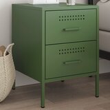 Furnova Nočna omarica olivno zelena 36x39x50,5 cm jeklo, (21927580) | Shoptok.si