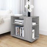 The Living Store Stranska mizica siva sonoma 70x35x55 cm konstruiran les - Stranska Mizica, (21836020) | Shoptok.si