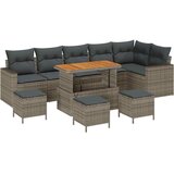  Sjedeća garnitura za vrt 12 kom. 8-Broj sjedala Siva poliratan 292,5 x 157 x 85 cm | shoptok.hr