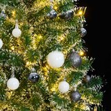  Umjetno božićno drvce 300 LED s kuglicama i snijegom 240 cm | shoptok.hr