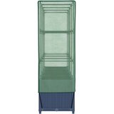  Povišena gredica s pokrovom za staklenik izgled ratana 160x40x138 cm | Eponuda.ba