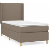  Krevet s oprugama i madracem smeđesivi 90x200 cm od tkanine | shoptok.hr