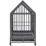  Kavez za pse s kotačima i krovom čelični 92 x 62 x 106 cm | shoptok.hr