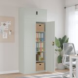 vidaXL Arhivska omara svetlo siva 90x40x220 cm jeklo | Shoptok.si