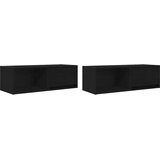 TV ormarići 2 kom crni hrast 80x31x25,5 cm konstruiranog drva | shoptok.hr