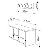 Hanah home cipelarnik sa čivilukom moni shoe cabinet hanger white hitit | ePonuda.com
