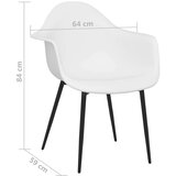  Jedilni stoli 2 kosa bele barve PP, (20812359) | Shoptok.si