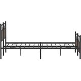  Metalni okvir kreveta bez madraca smeđa boja hrasta 160x200 cm | shoptok.hr