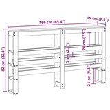 vidaXL vzglavje s policami voščeno rjava 160 cm trdna borovina, (21290827) | Shoptok.si