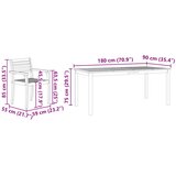  Vrtni set za objed 9 kom. Smeđa Čvrsto drvo akacije | shoptok.hr