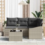 Sjedeća garnitura za vrt 5 kom. Svijetlo siva poliratan Svjetlosiva 178,5 x 123,5 x 85 cm | Shoptok.si