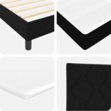  Postelja boxspring z vzmetnico z vzmetnico Črna 180 x 200 cm, (5000126594) | Shoptok.si