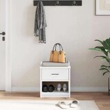 vidaXL klop v preddverju "SANDNES" bela 45x40x50 cm masivni les bor | Shoptok.si