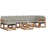  Set vanjskih sofa 8 kom. Prirodna i svijetlo siva | shoptok.hr