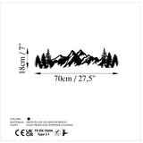 Wallity Zidna dekoracija Mountain View - 3, 70 x 18 cm, Crna | Eponuda.ba