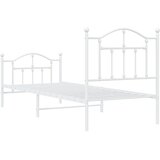  Metalni okvir kreveta uzglavlje i podnožje bijeli 80x200 cm | shoptok.hr