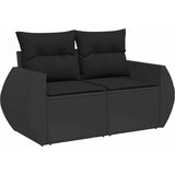  6-dijelni set vrtnih sofa s jastucima crni od poliratana bagrem | shoptok.hr