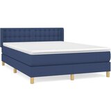  Box spring postelja z vzmetnico modra 140x200 cm blago, (20895850) | Shoptok.si