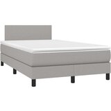  Box spring postelja z vzmetnico svetlo siva 120x200 cm blago, (20724397) | Shoptok.si