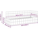  Kutni okvir kreveta s uzglavljem Tamnozelena 80 x 200 cm Baršun | shoptok.hr