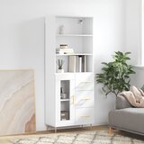 The Living Store Visoka omara bela 69,5x34x180 cm inženirski les - Visoka Omarica, (21429560) Cene