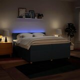  Krevet s oprugama i madracem plavi 200 x 200 cm od tkanine | shoptok.hr