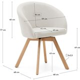 Kave Home Kremno bel jedilni stol Marvin – | Shoptok.si
