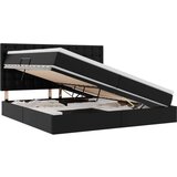  Krevet s prostorom za pohranu s LED-om Crna 200 x 200 cm | shoptok.hr