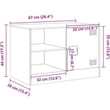 TV ormarići 2 kom crni 67 x 39 x 44 cm čelični | shoptok.hr